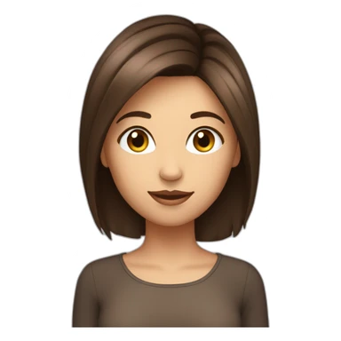 Fille brunette avec des cheveux maron courte sticker