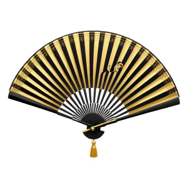 japanese hand fan glossy circuit sticker