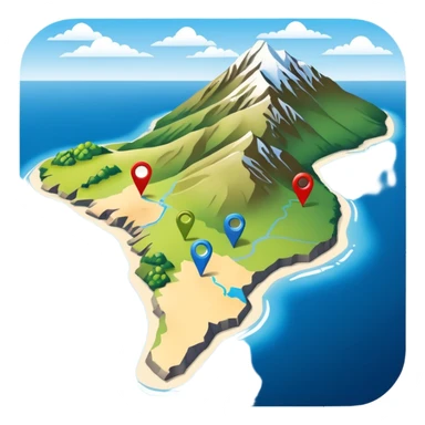 gps pin locaters on a wider range of map - buller nz sticker