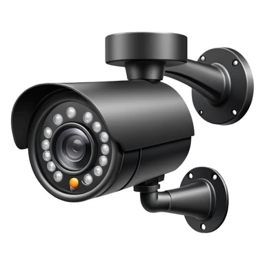 security surveillance CCTV camera mounted on wall sticker