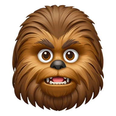 pero la cara de chewbacca en formato png con menos detalle sticker