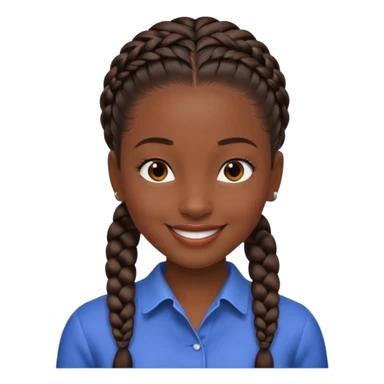 black girl with slick back braid sticker