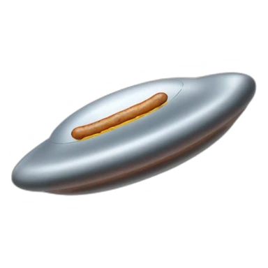 sausage flying saucer sticker