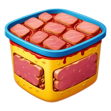 pop art SPAM meat slop landscape  sticker