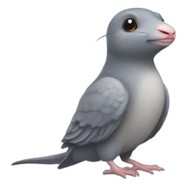 Un rat sûr un pigeon sticker