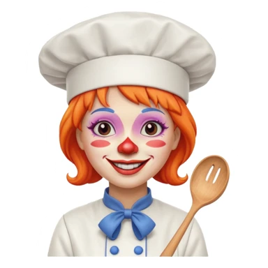 woman clown chef sticker