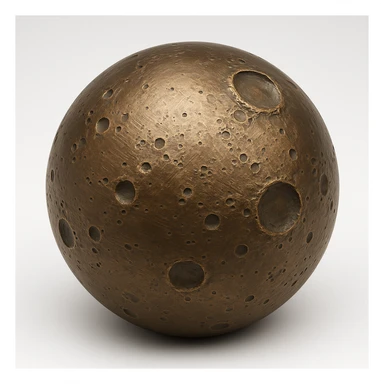 bronze Mars with craters, shiny, no text sticker