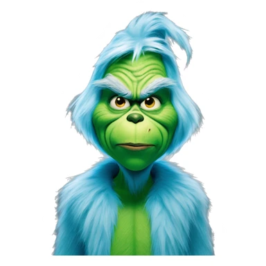 the grinch but blue sticker
