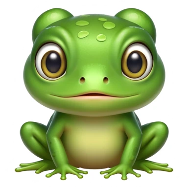 cute green frog with big eyes sticker