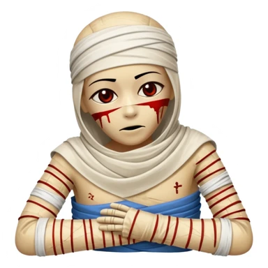 halloween mummy egyptian blood stains  sticker