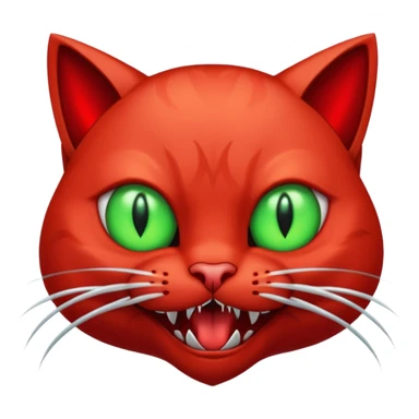  red vampire cat sticker