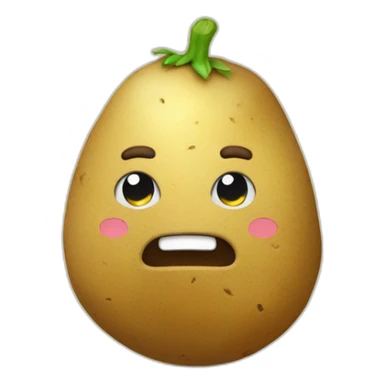 a potato with boxe glove sticker