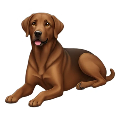 Brown labrador crossed with beauceron sticker