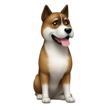 Fully Brindle Akita Inu skinny with no white sticker