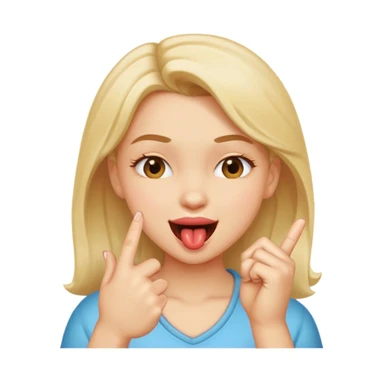 Chica mordiendose el dedo y guiña un ojo sticker