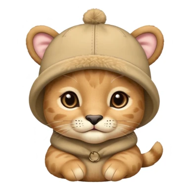 puma wearing a baby hat sticker