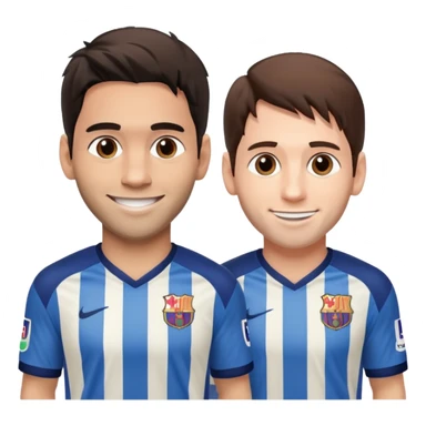 Football player kaka and Messi picture sticker