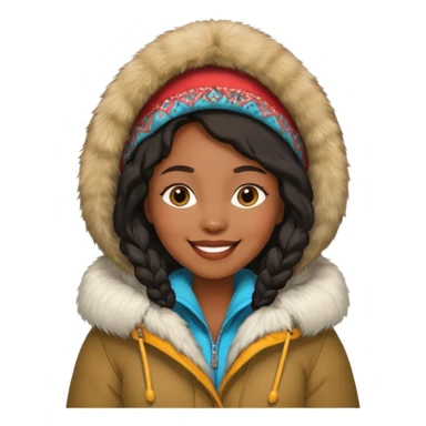 black woman eskimo  sticker