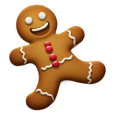 2-d Gingerbread man sticker
