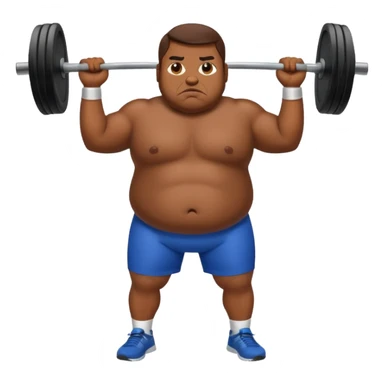 a fat man work out sticker