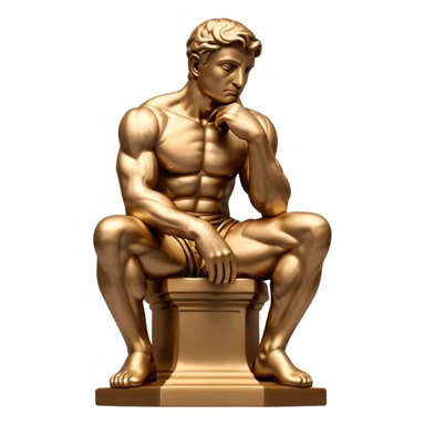 The Thinker statue  sticker