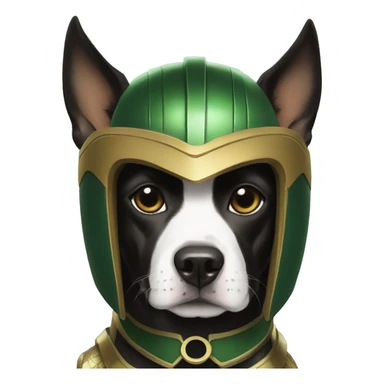 loki as a dog with helmet sticker