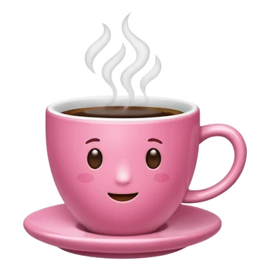 A pink cup of coffee sticker