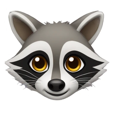 Raccoon with hazel eyes looking thankful sticker