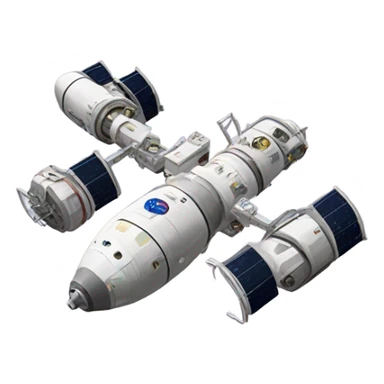  space station with 3 space anchors sticker