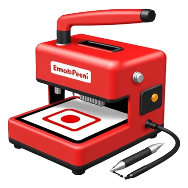 a red portable dot peen marking machine sticker