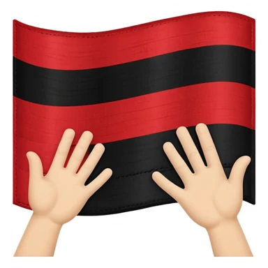 Albanian flag made ehith hands sticker