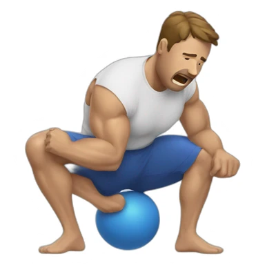 Man doing crunch sticker