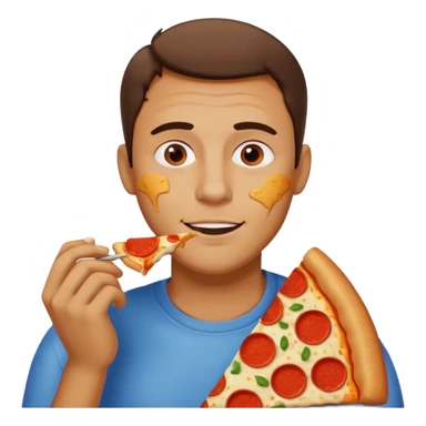 man who eat pizza
 sticker