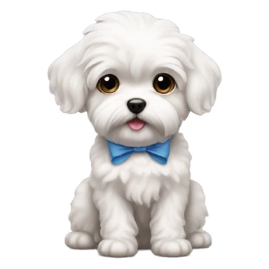 Schichon puppy bow  sticker