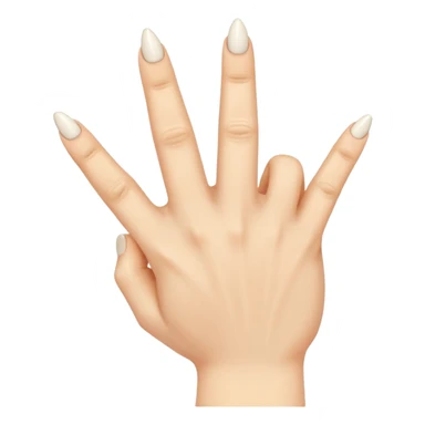 a hand but the middle finger and ring finger is twisted sticker