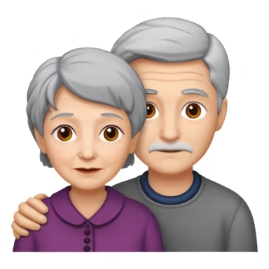 lo mismo que estas haciendo solo coloca alado de la abuela un hombre joven  sticker