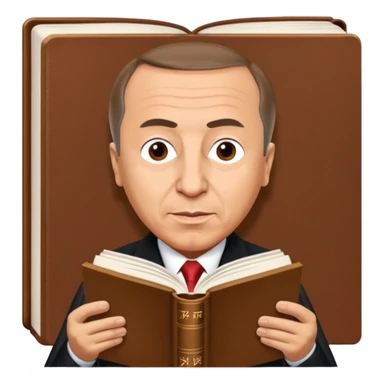 Recep Tayyip Erdoğan reading a book named "ZAM LİSTESİ" sticker