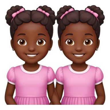 identical darkskin twin girls toddlers sticker