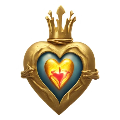 gold sacred heart magical wizarding sticker