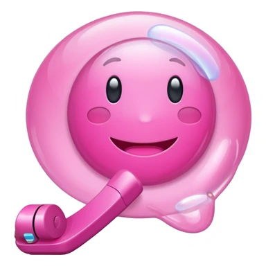 pink phone call caller id bubble sticker