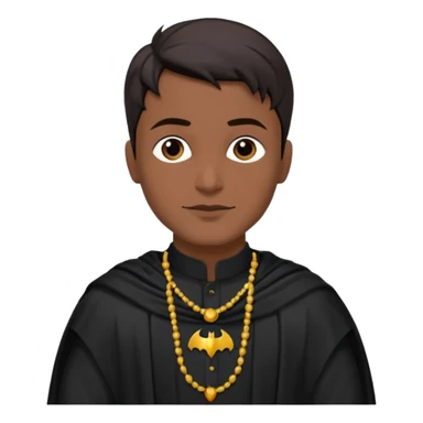 Batman wearing kurta shalwar black ND shawl  sticker