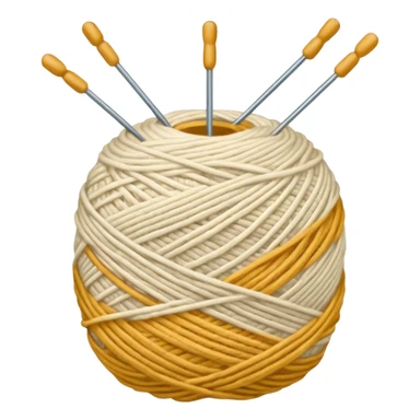 ball of knitting thread lmilk colour sticker