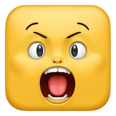 make a yelling emoji sticker