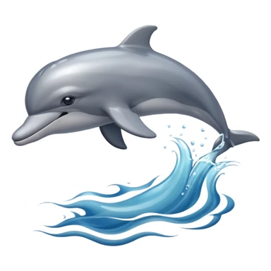 dolphin swimming in sea sticker