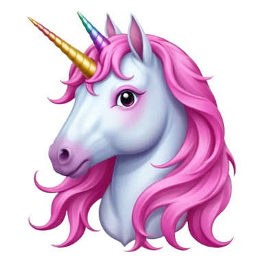 unicorn with long hair female sticker