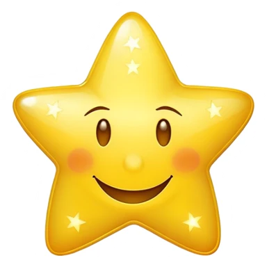 yellow star emoji with combined with winking smiley face sticker