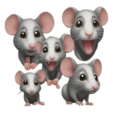 Family of rats sticker