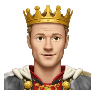 Jonathan Toews as a king with a royal robe on sticker