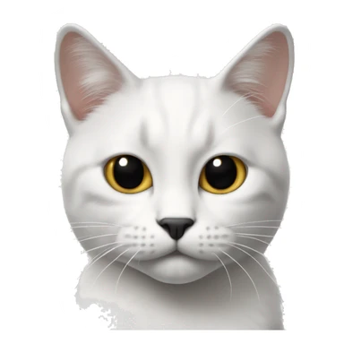 Un gato blanco con manchas negras que tenga sombr sticker