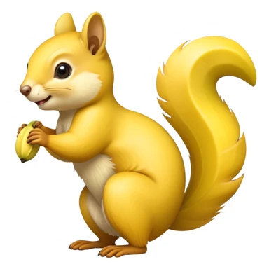A banana and a squirrel fused together sticker